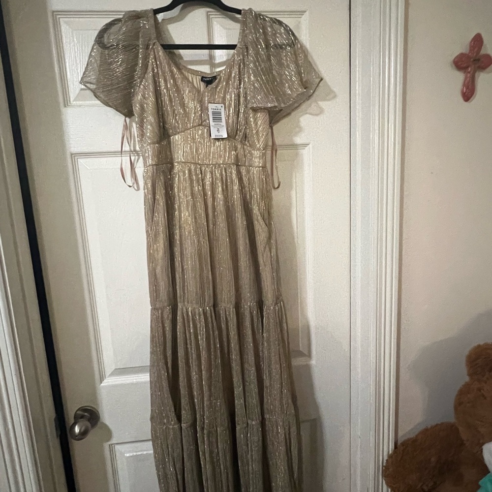 Torrid Metallic Gold Dress